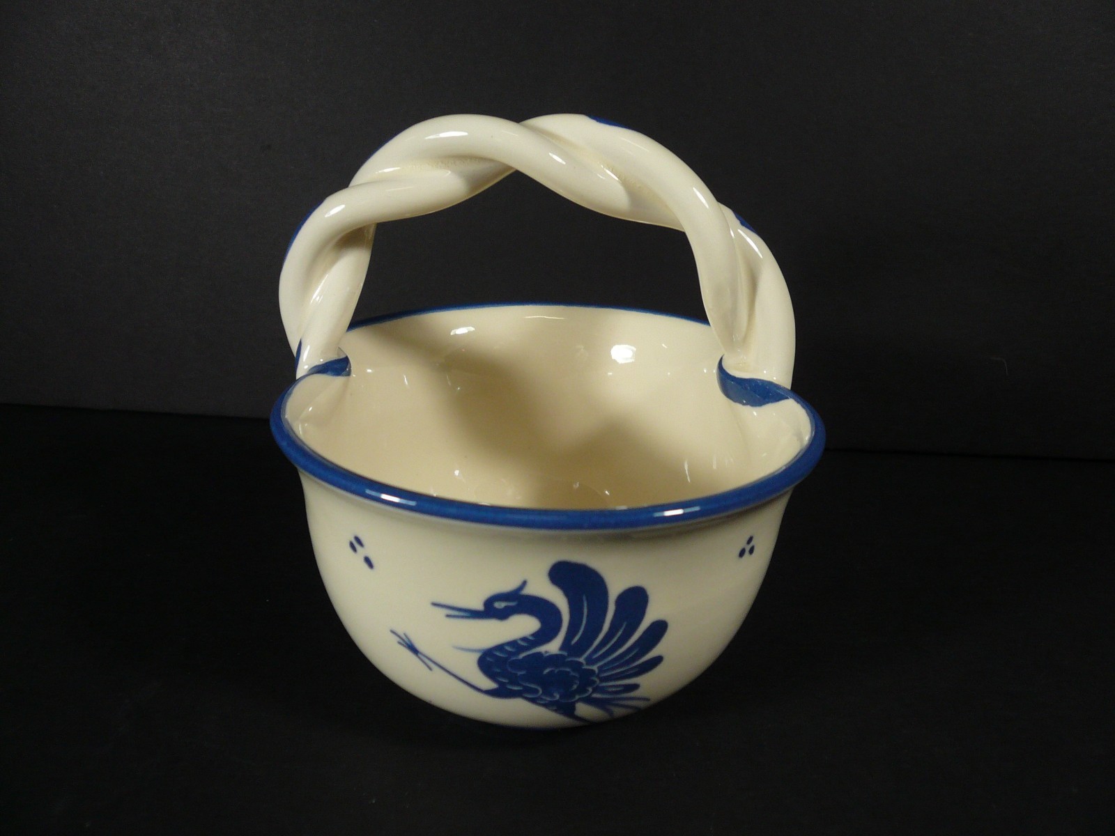 Bulle Dubuis Bosshard Basket Peacock Pottery Poterie du Gruyere Switzerland