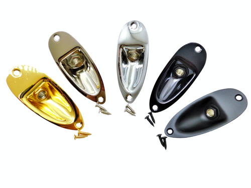 Strat Guitar Jack Plate Boat Cup Ferrule Output Input  Nickel/Chrome/Black/Gold