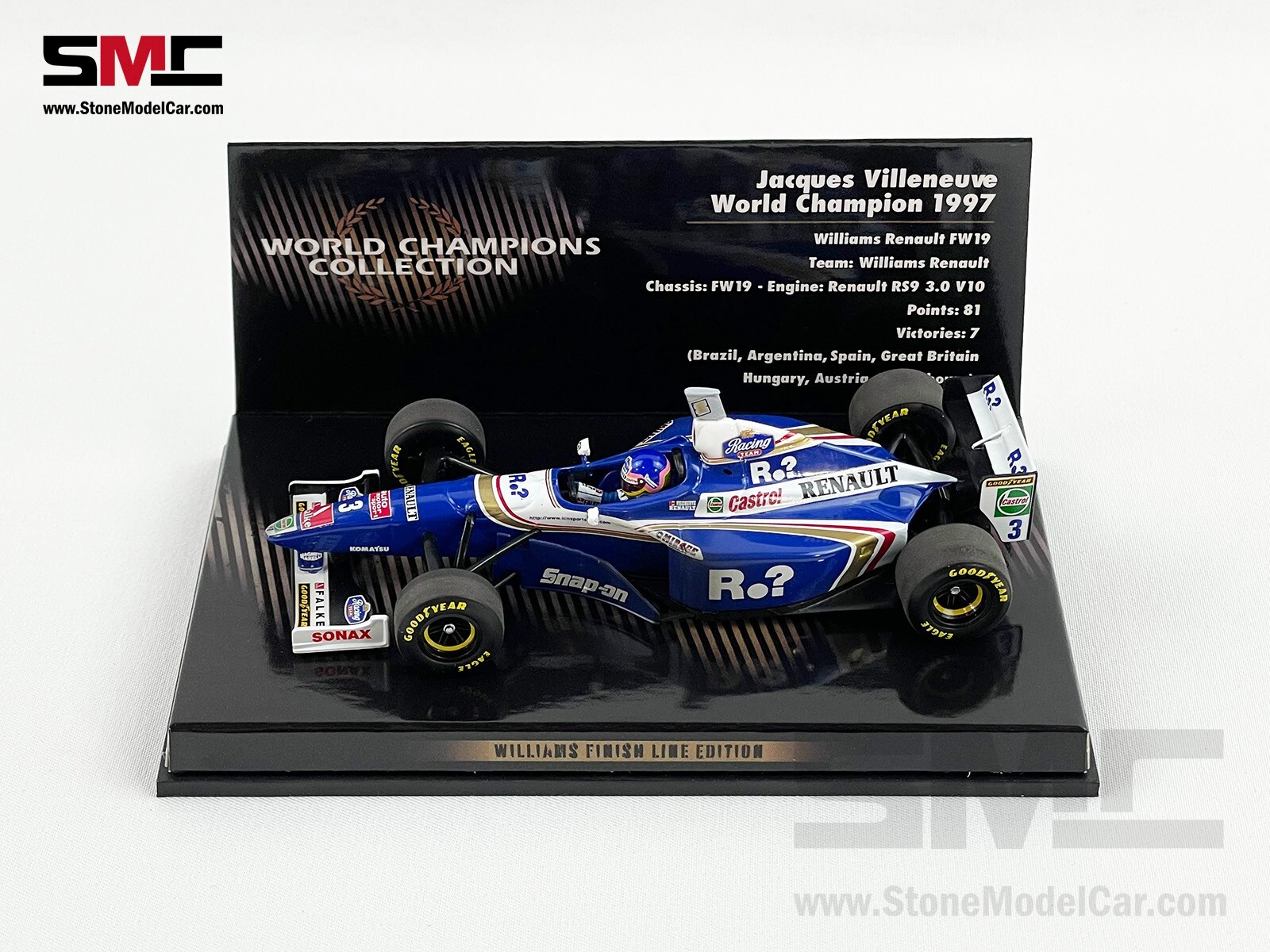 J.ヴィルヌーヴ WILLIAMS FW19 ワールドチャンピオンコレクション Premium Collectibles 1:24 J. Villeneuve Williams FW19 #3