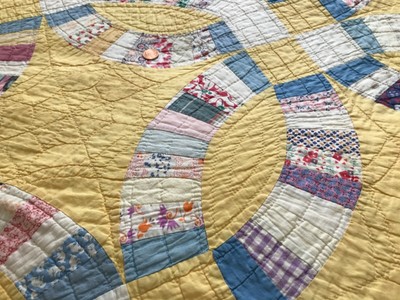 Completed Quilts Double Wedding Ring Antique Quilt