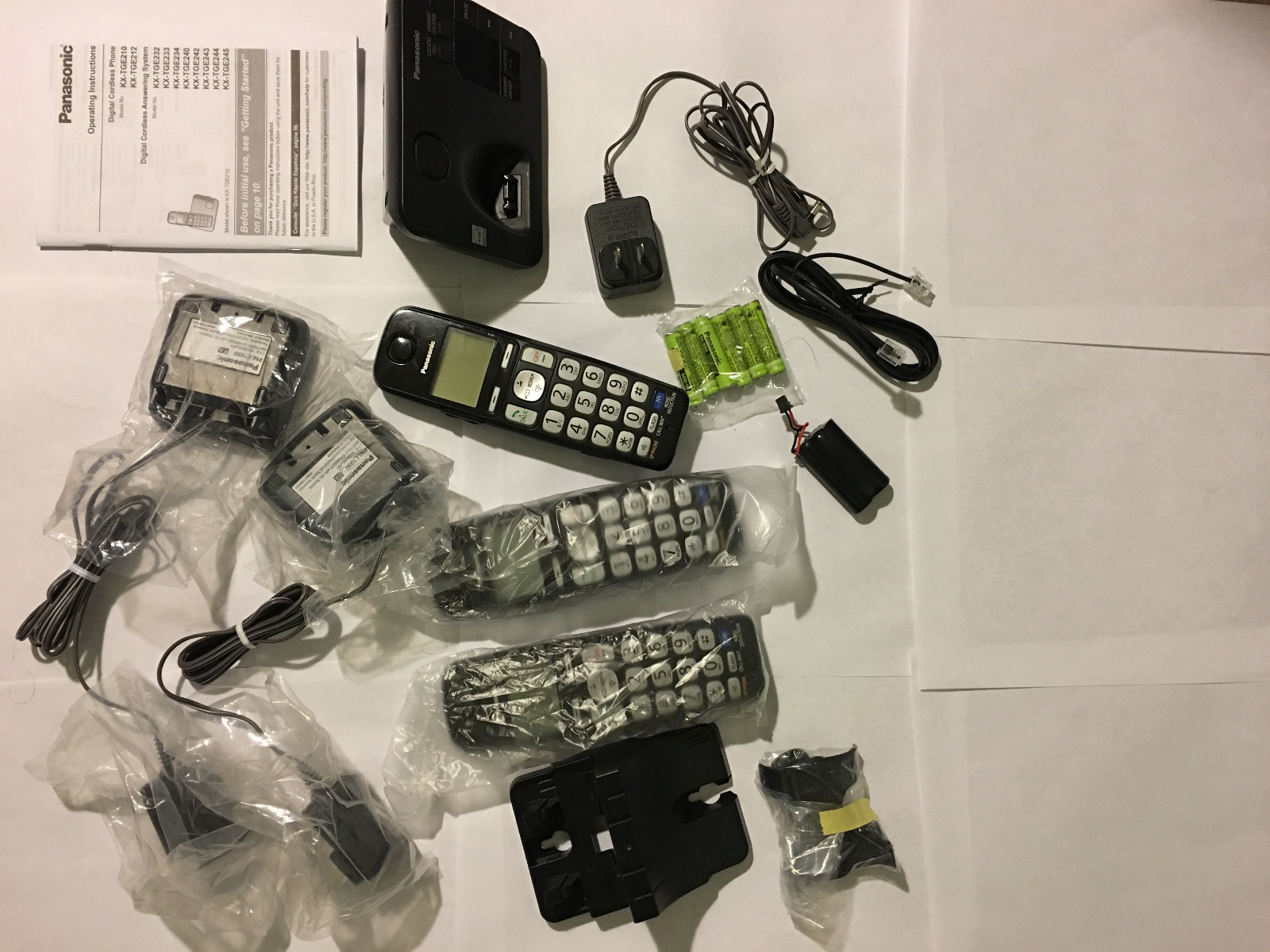 Panasonic KX-TGE233B Expandable Cordless Digital Phone Set with Large Keypad