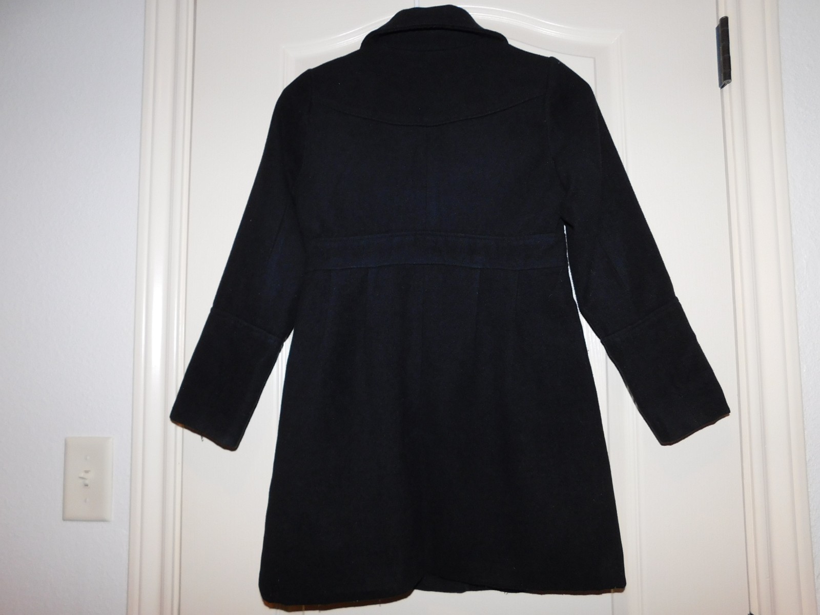 GEORGE Fleece Black Dress Coat Jacket Girls Size M Medium 7-8