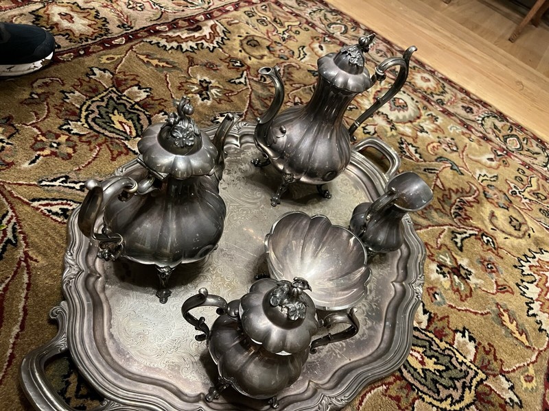 Reed & Barton Winthrop “Halloween”/Pumpkin/Thanksgiving Silver-Plated Tea Set