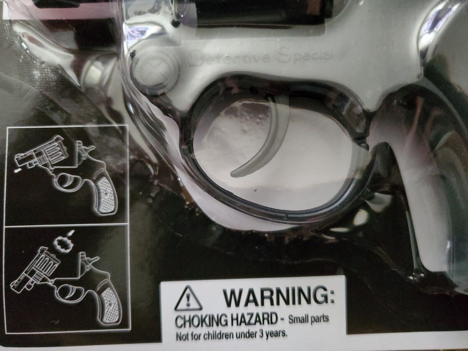 SUPER CAP GUN TOY PISTOL HANDGUN  8 SHOT KIDS Orange Plug