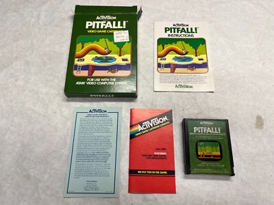 NICE Atari VCS 2600 Game Complete in Box 1982 Activision PITFALL Clean + Inserts