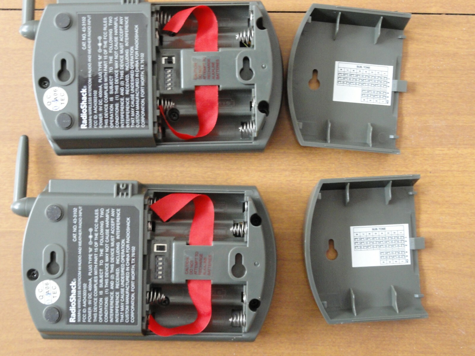 2 Radio Shack 43-3102 900Mhz Wireless Intercom w/Audio and Weather Radio Input