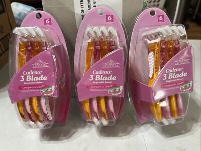 Studio Selection (3PK) Cadence 3 Blade Disposable Razors 6 Pk Ea  Women's