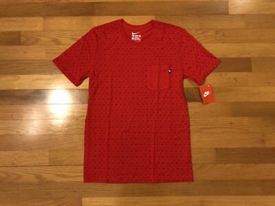 New S Nike Sportswear Air Max All Over Monogram Print T Shirt Red 805222-657 Men