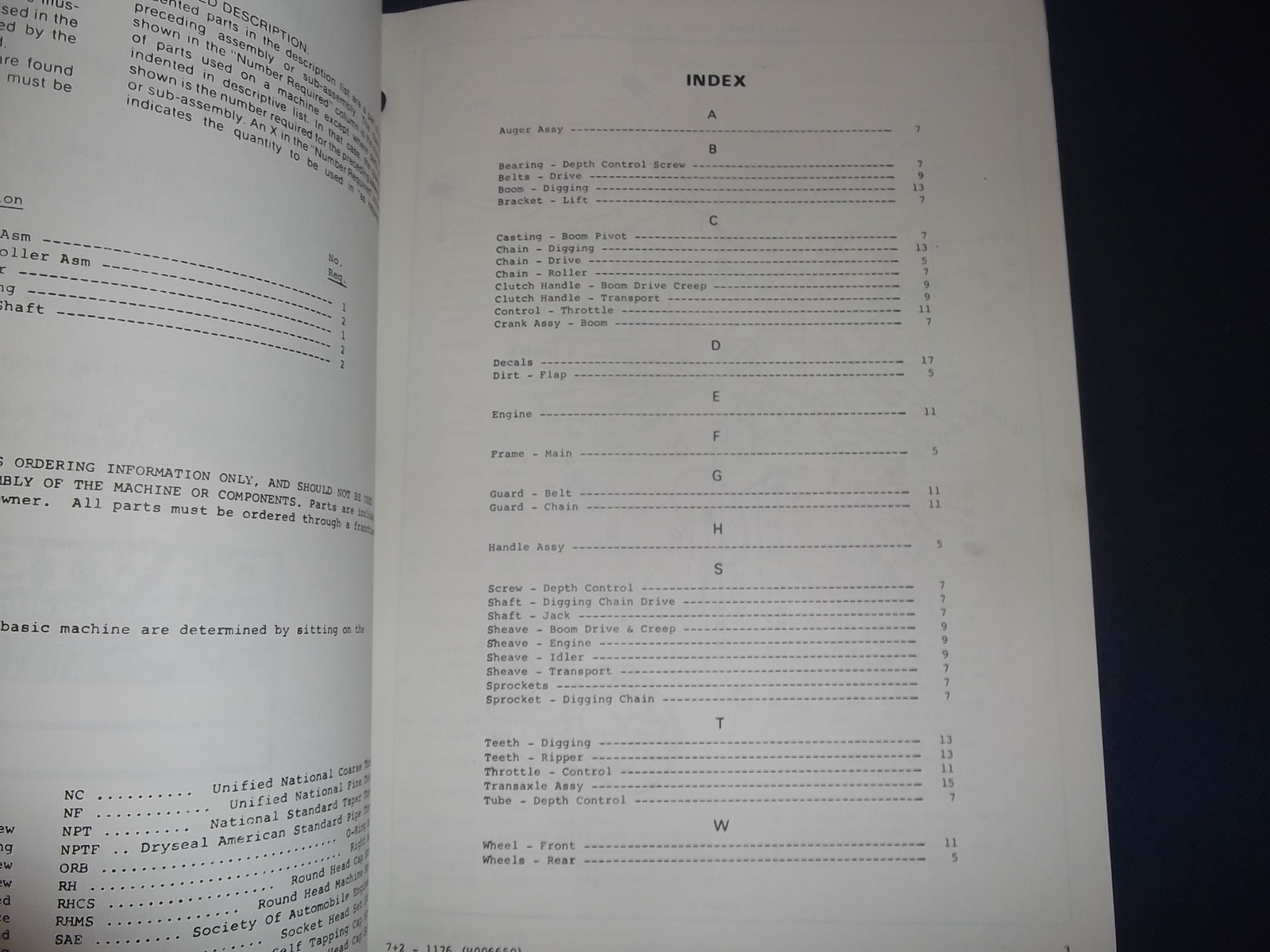 CASE FLEETLINE 7+2 MODEL S101 PARTS MANUAL BOOK CATALOG