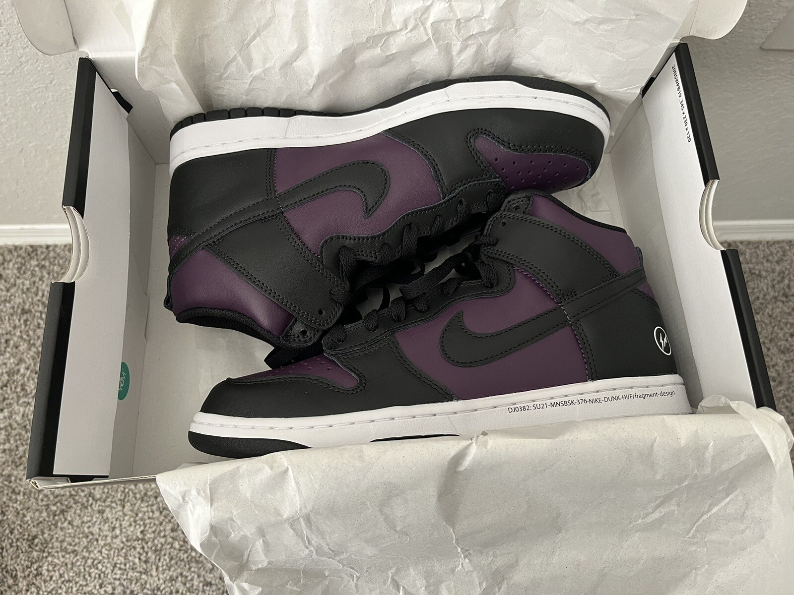 Size 9 - Nike Dunk High x Fragment Design Beijing: купить с доставкой из  США, цена 13 490 руб - (155305939305)