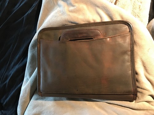 12 In Macbook Genuine Leather Case Porforlio Vintage  Easy Access  Hidden Handle