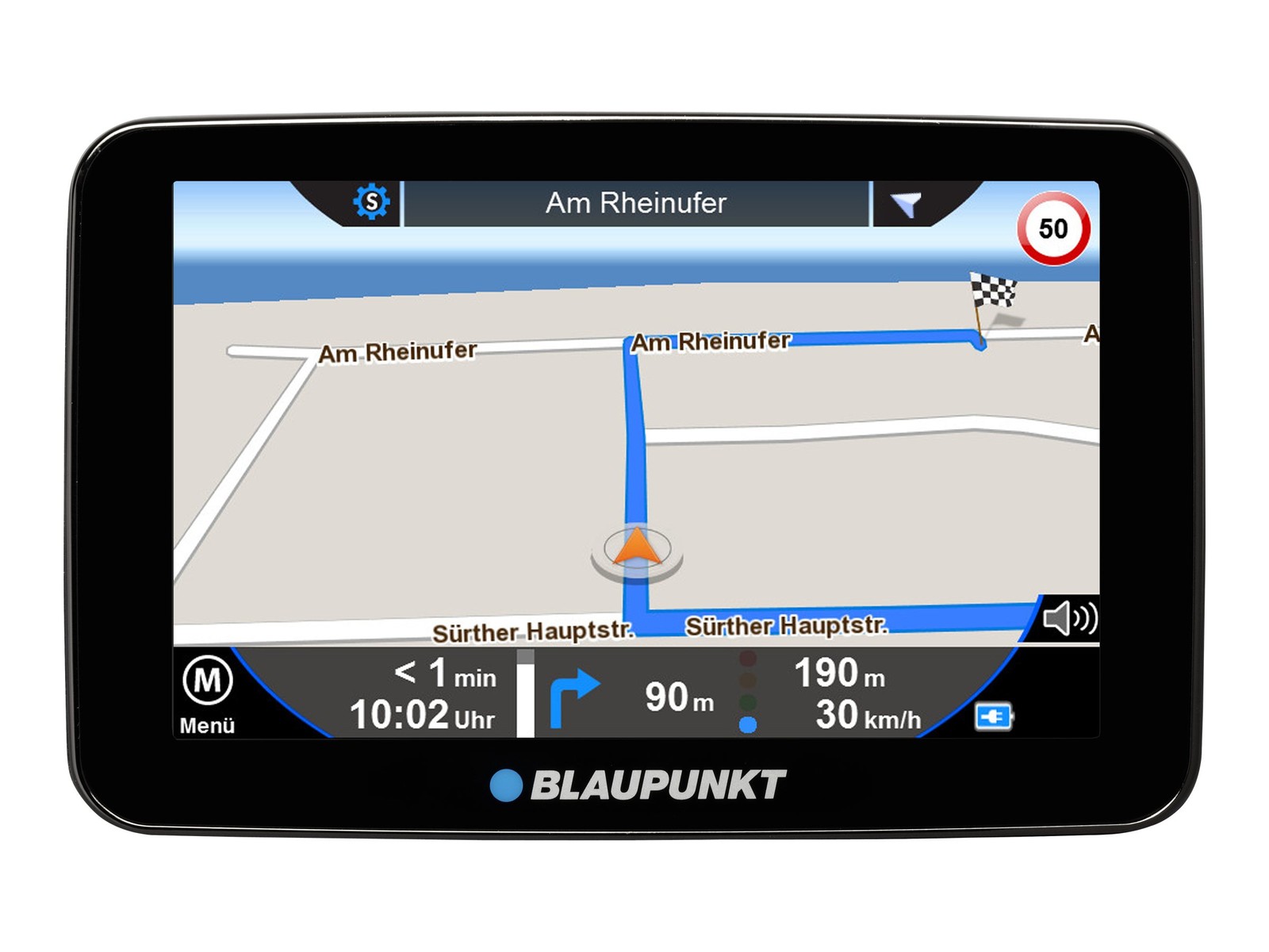Schwarze Blaupunkt TravelPilot Touchscreen tragbare Navigationsgeräte fürs Auto