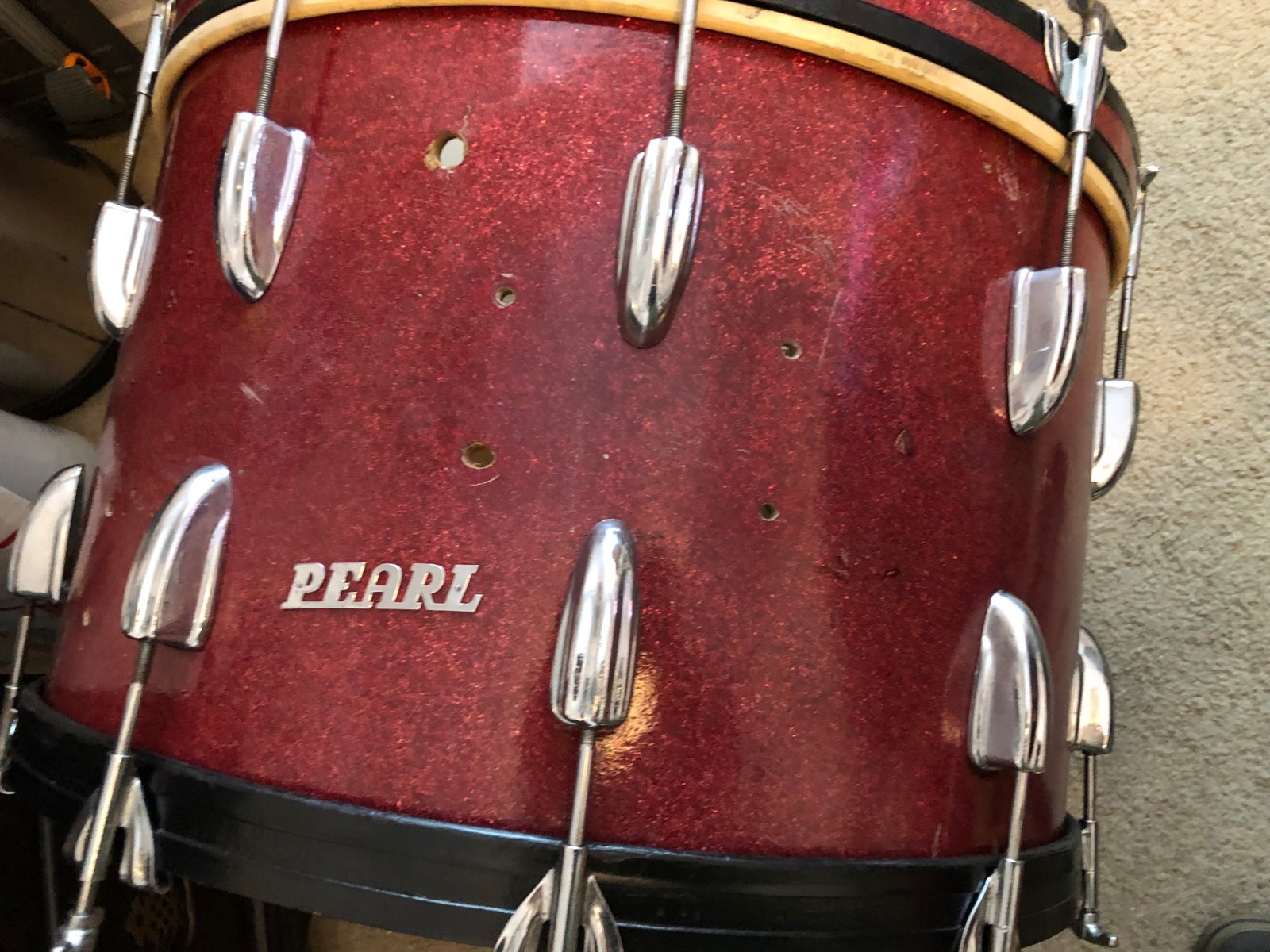 1968 Vintage Pearl Drum Kit - Sparkling Red Pearl - Series 52 