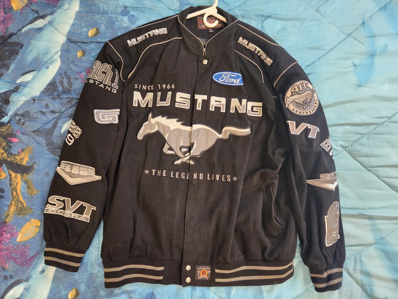 VINTAGE RARE JH DESIGN 40th ANNIVERSARY FORD MUSTANG BOMBER VINTAGE RARE JH DESIGN 40th ANNIVERSARY FORD MUSTANG BOMBER