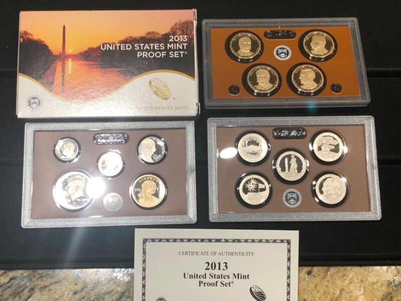 2013 S US Mint 14 Coin Proof Set Original Box w/ Certificate Authenticity COA