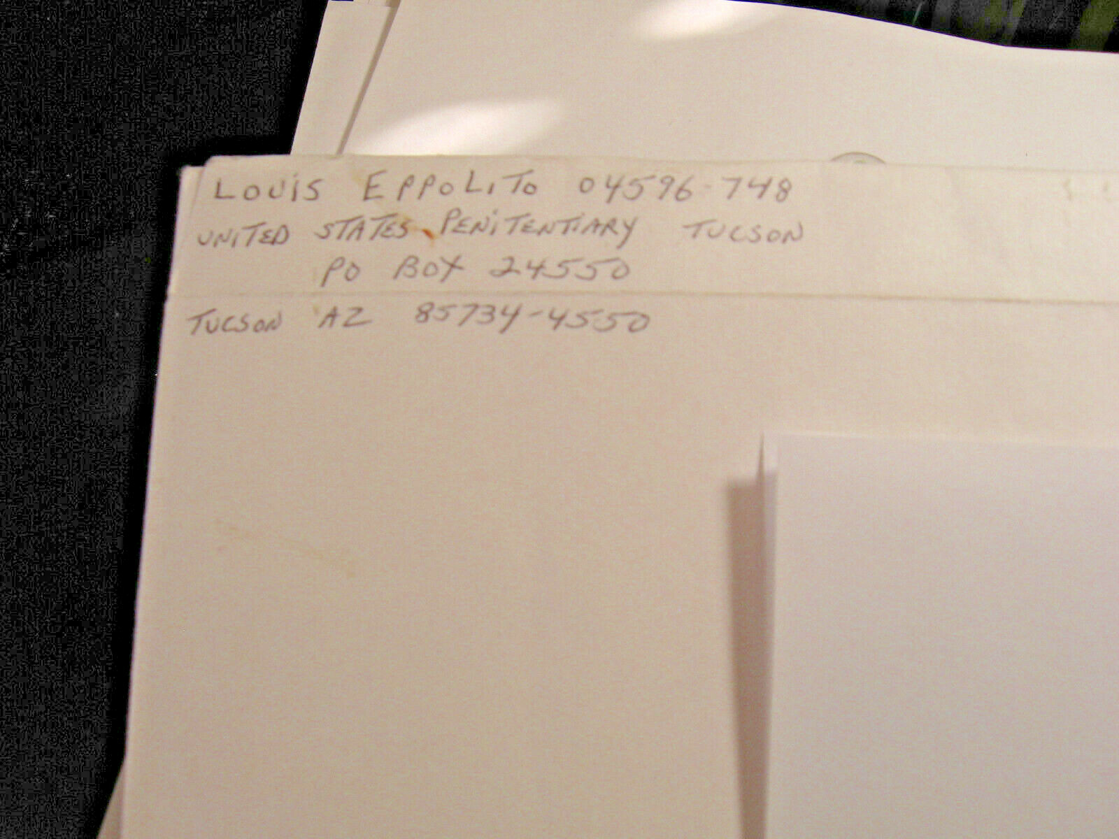 NEW YORK LUCCHESE MAFIA COP LOUIS EPPOLITO PRISON XMAS CORRESPONDENCE......