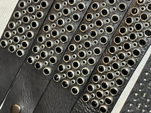 Pre-owned Handmade Robins Jean, Hand Made Leather Belt W/ Blk Swarovsky 100% Hand Made In Italy