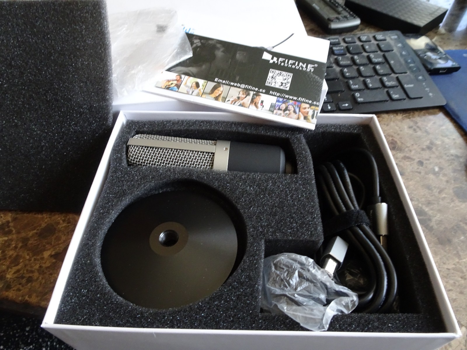 FIFINE PC USB condenser microphone AB type Skype windows Mac PS4 F/S