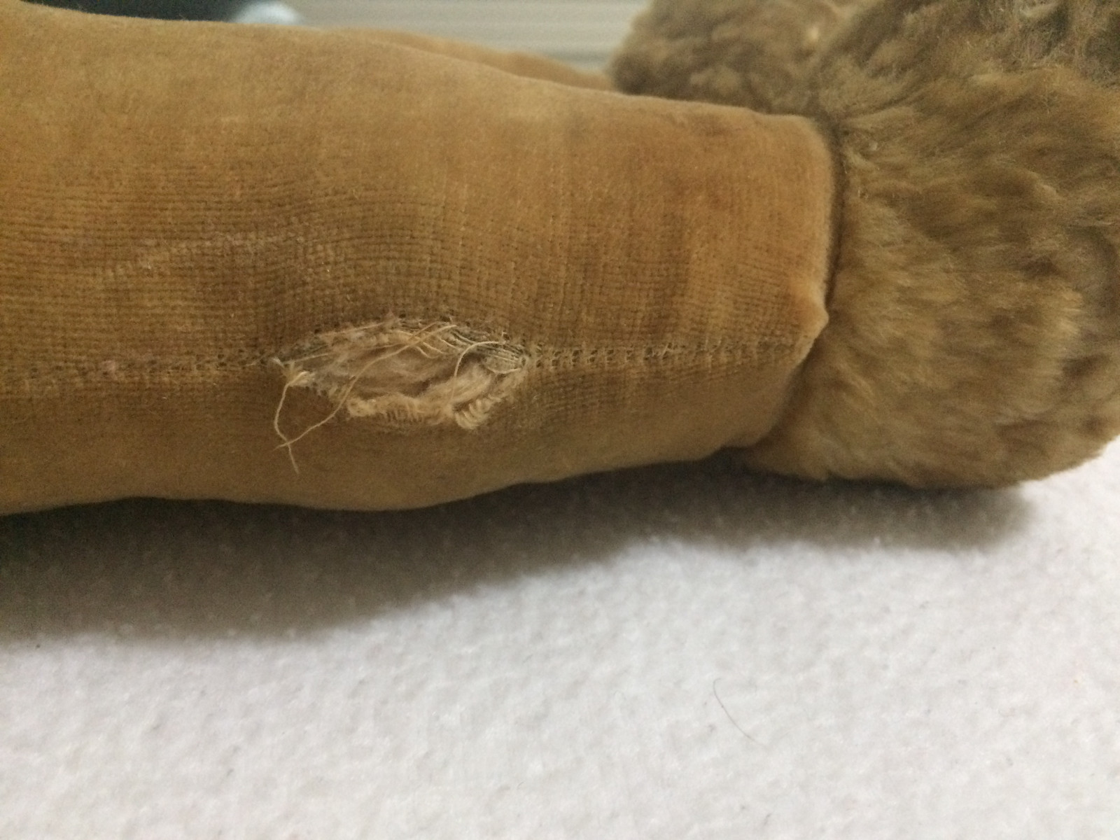 Vintage 1865-1955 Cloth Toy Soldier Eagle Emblem Army Doll Fabric Wood Sole