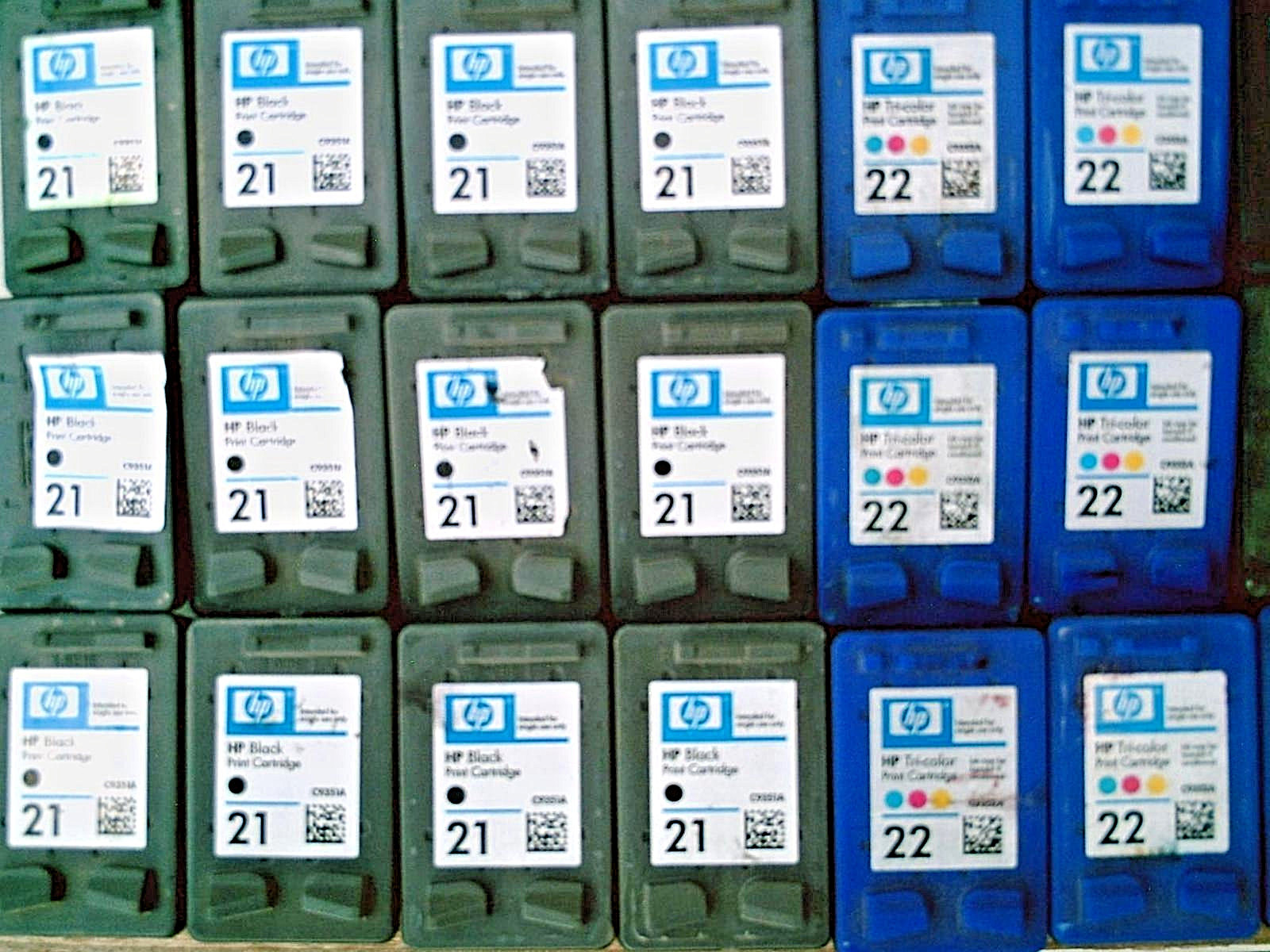 HEWLETT PACKARD LOT of 88 EMPTY HP 21, 21XL, 22, 61, 61XL PRINTER INK CARTRIDGES