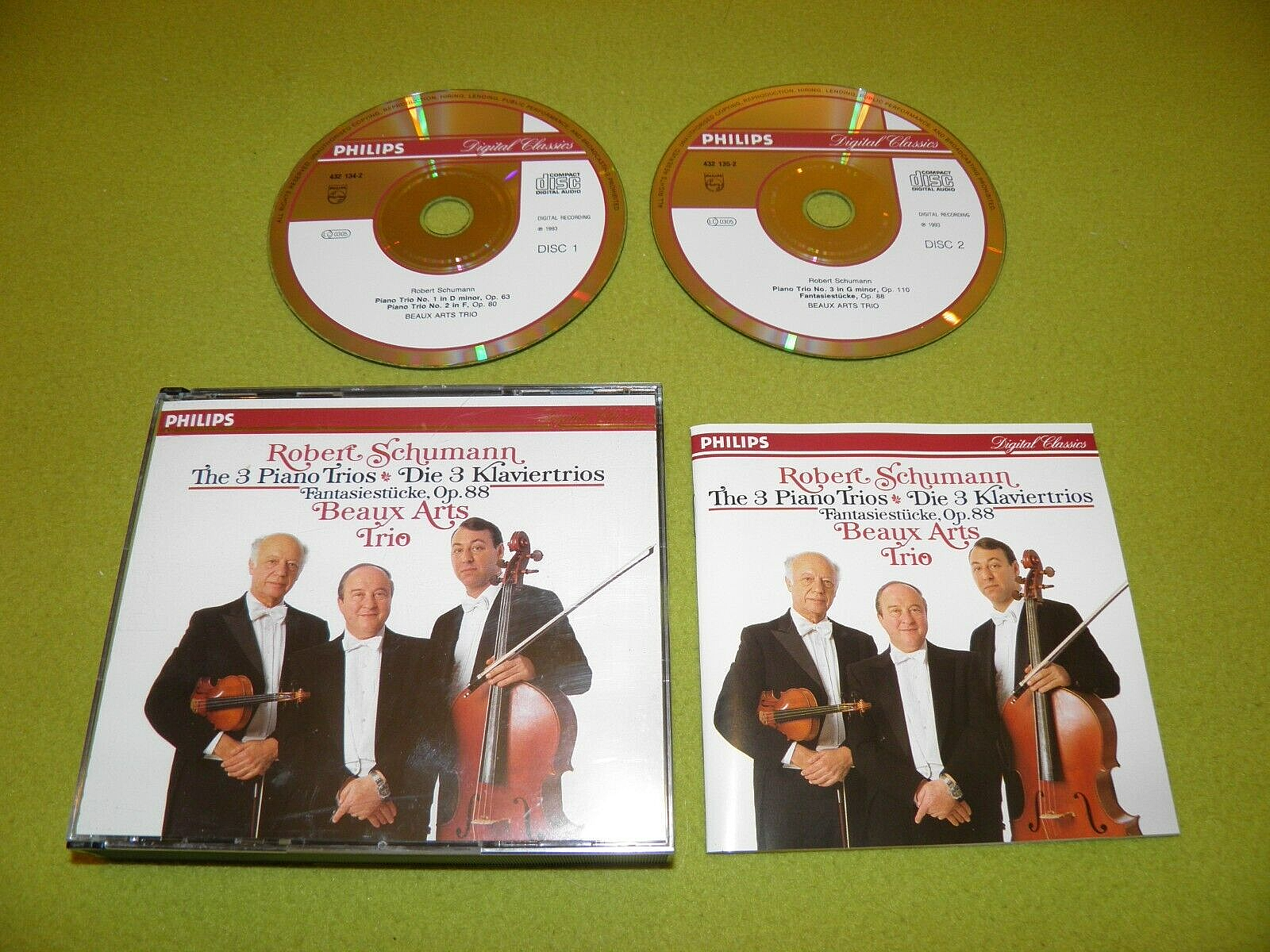 シューマン Klaviertrios Schumann - The 3 Piano Trios - Beaux Arts - Philips Box NM