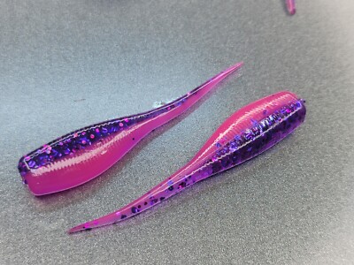 (24) 2'' SLAB HUNTER ''Josie Special'' GRUB JIGS CRAPPIE PANFISH STINGER BABY SHAD