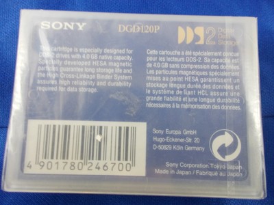 Sony 120P 4GB DDS2 Data Cartridge computer grade 120m