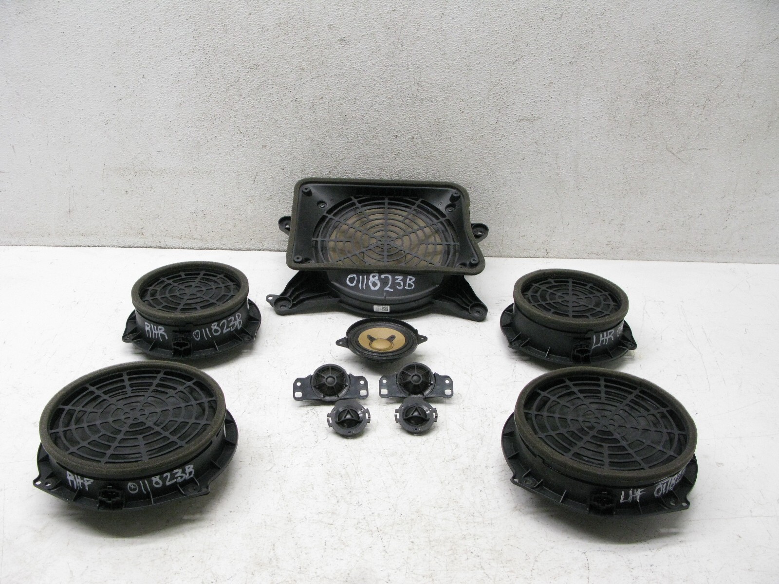 あ 購入10500 12-18 AUDI C7 A6 S6 DOOR TWEETER SPEAKER SET FRONT REAR LEFT RIGHT