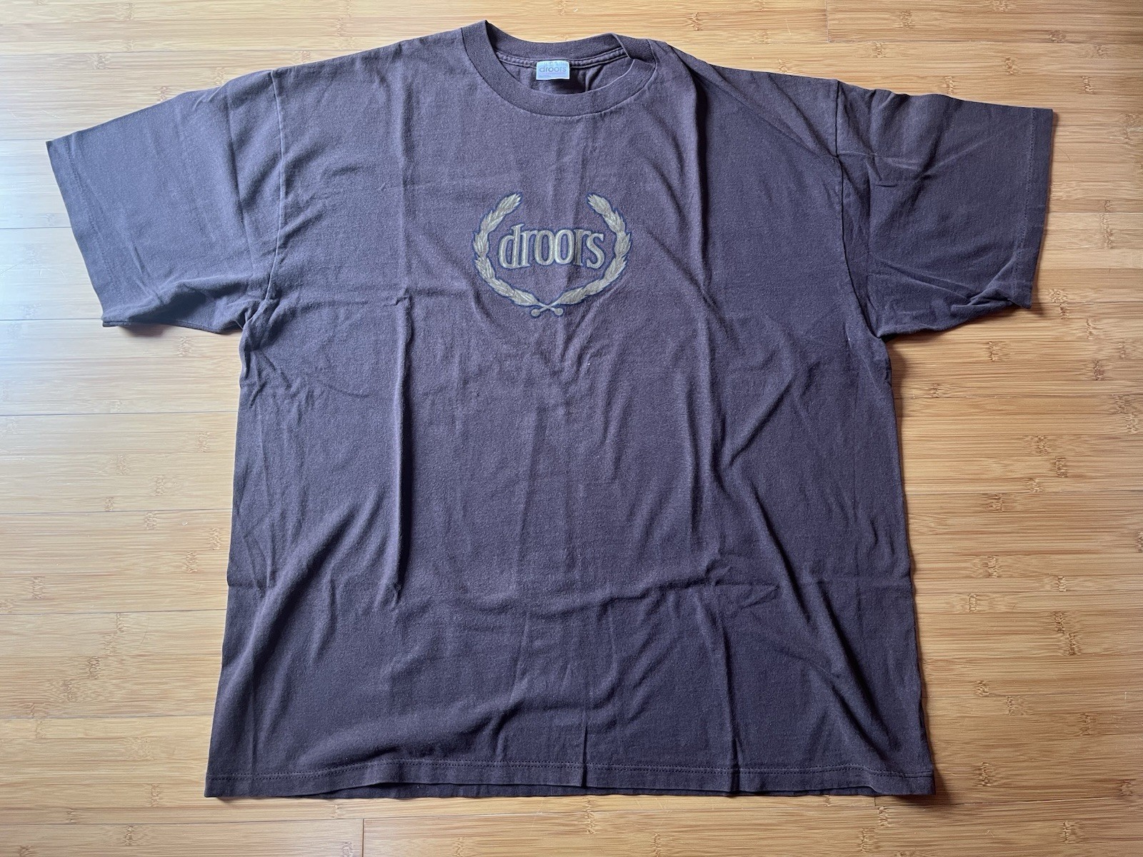 Vintage 90s Droors Clothing Logo Skateboard T Shirt XXL Brown