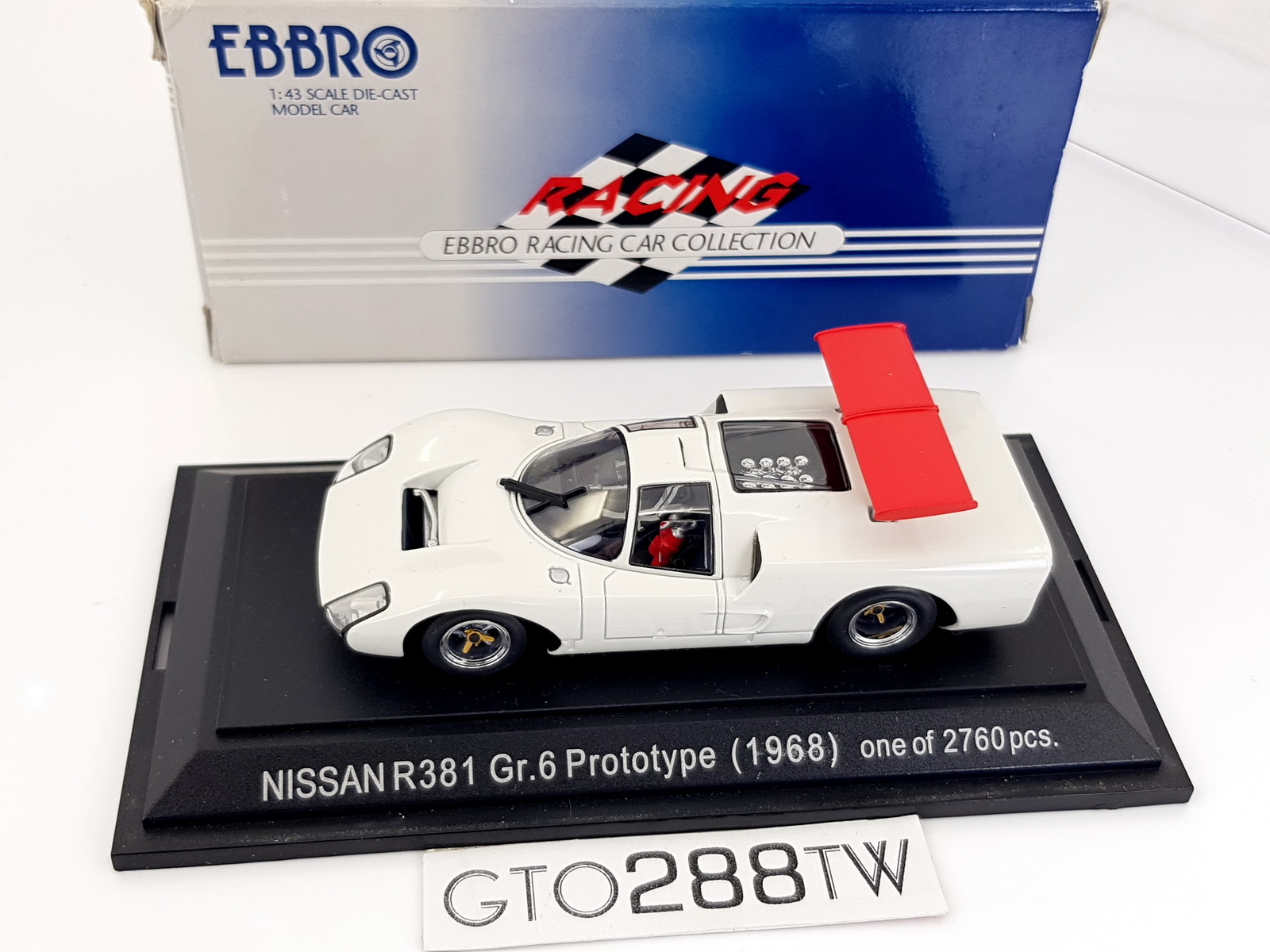 EBBRO 1:43 scale Nissan R381 Group 6 Prototype 1968 (White