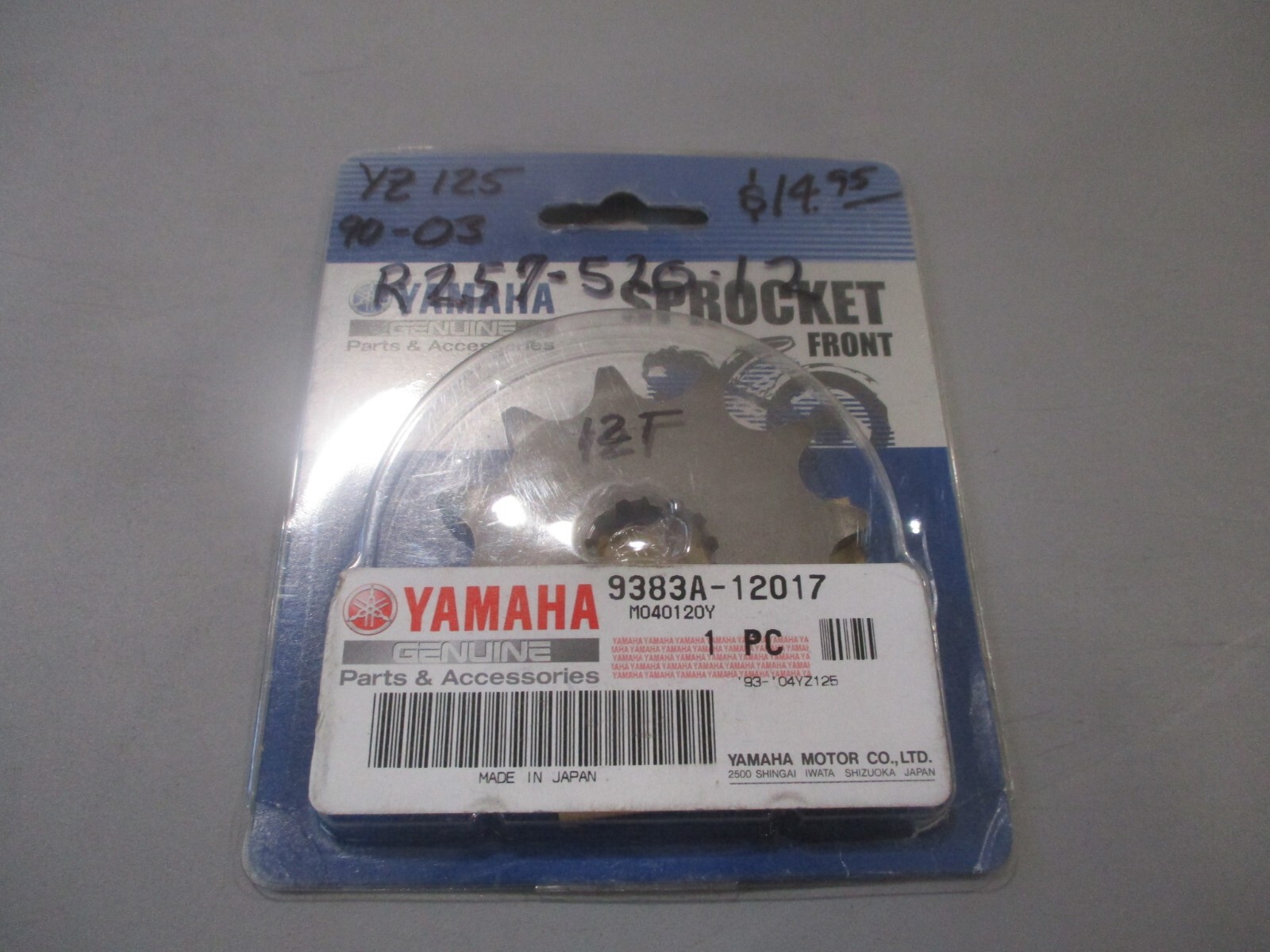 カナダ NOS Yamaha OEM Drive Sprocket 12T 1990-2004 YZ125 9383A