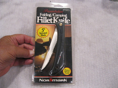 NORMARK  Soft Grip Folding Camping Fillet Knife 5  BP405FS NOS   EKA SWEDEN