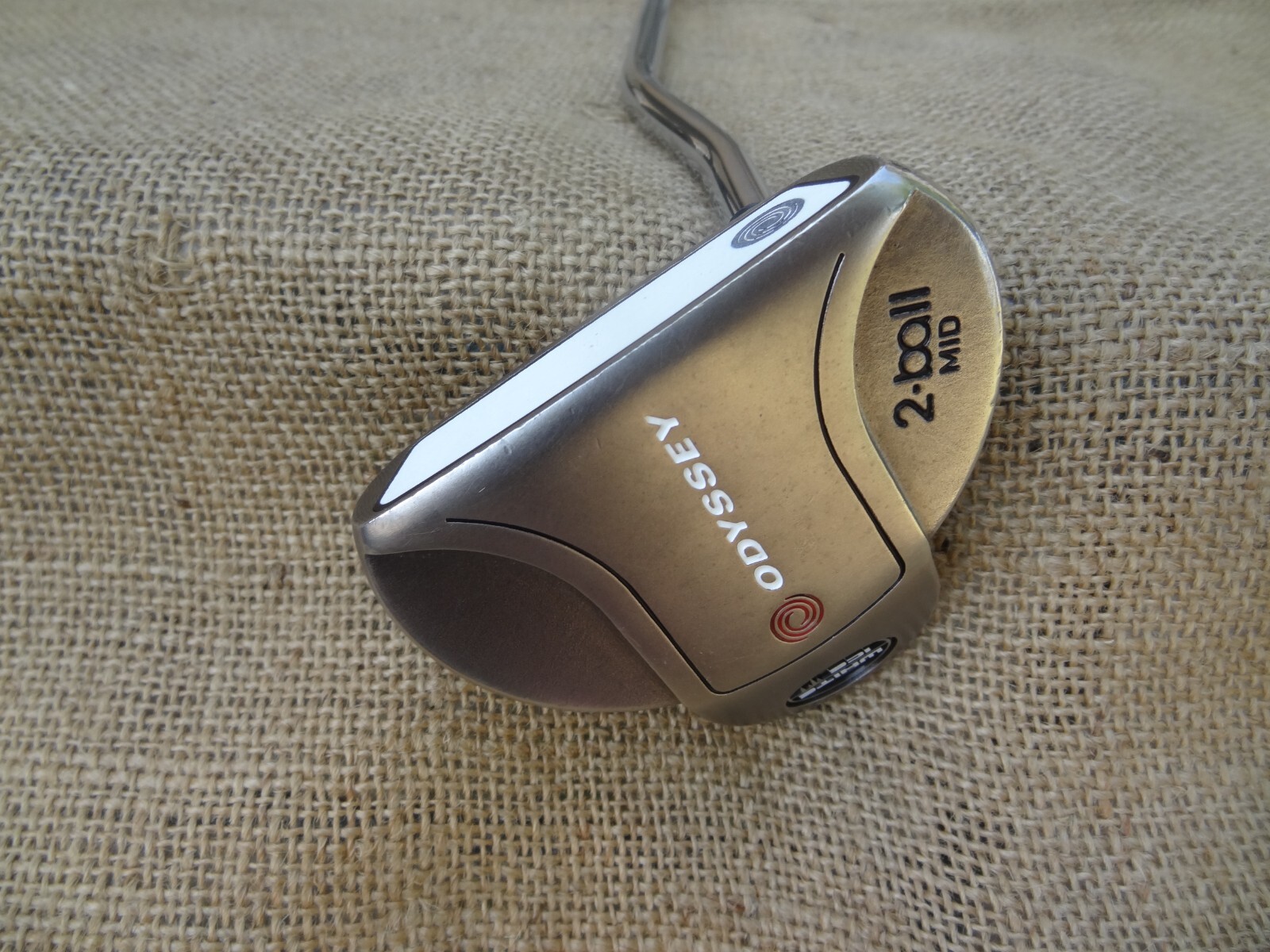 ODYSSEY　MID  2ball  WHITE STEEL Odyssey WHITE ICE 2•Ball Mid Putter ⛳ Curved Steel 37.5