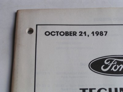 1987 FORD TECHNICAL SERVICE BULLETIN 87-21