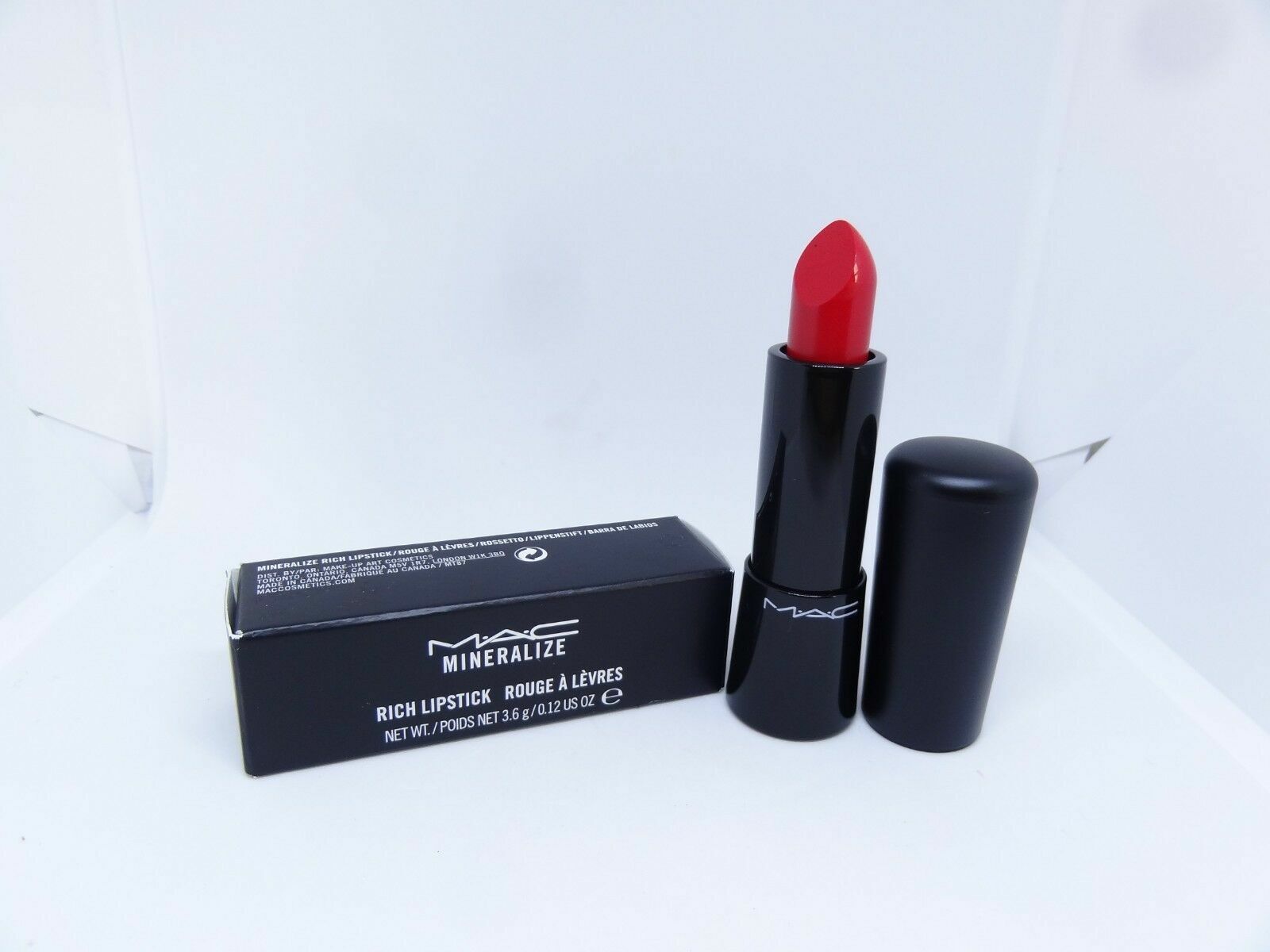 Mac Mineralize Rich Lipstick Everyday Diva Red Cream Boxed