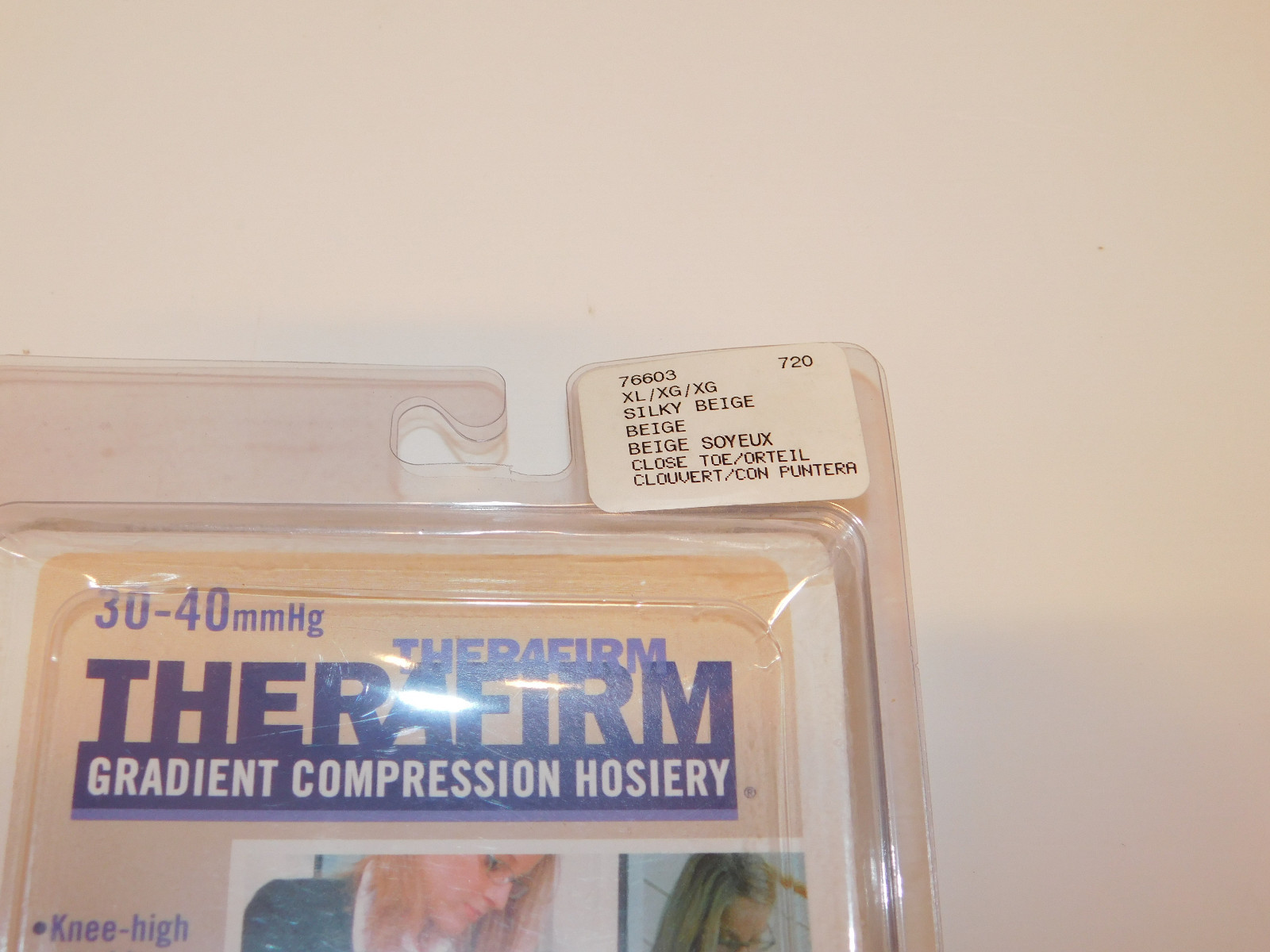 Therafirm Gradient Compression Hosiery 30-40 mmHg Knee High CLO/Toe XL Beige