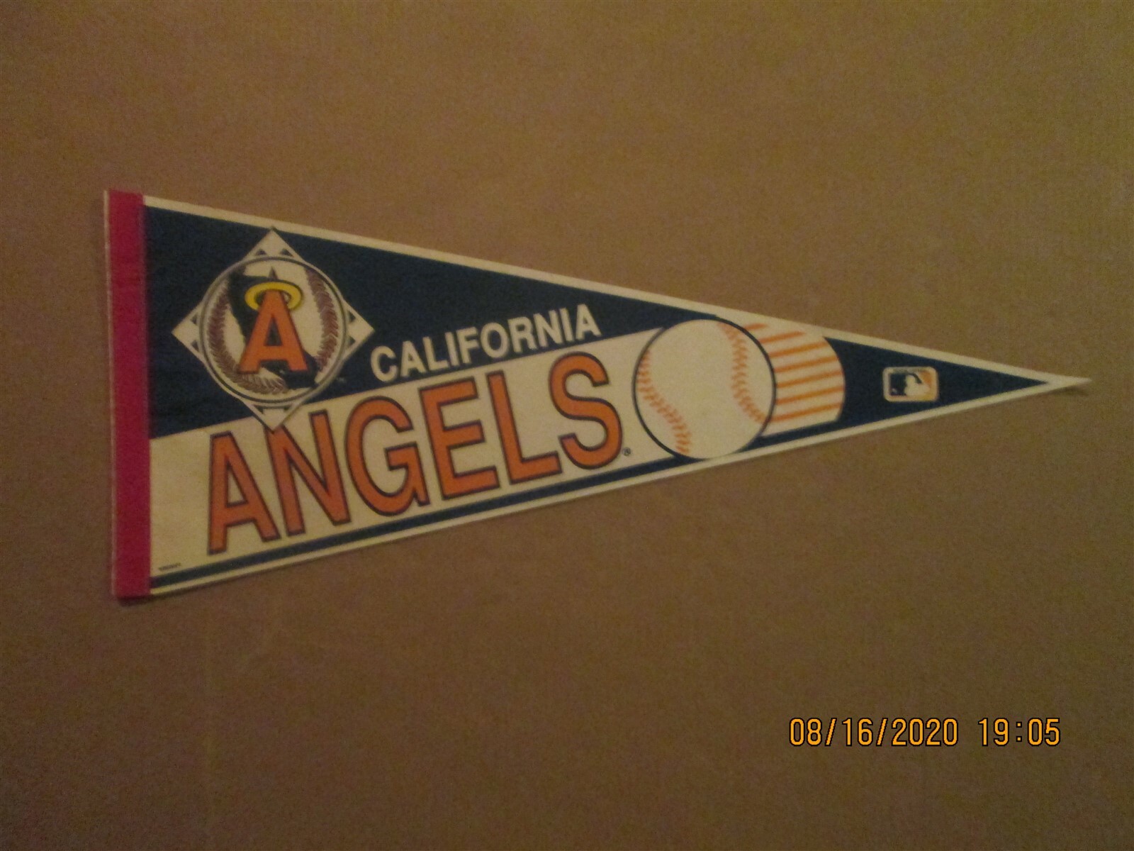 90s USA製 MLB CALIFORNIA Angels ペナント MLB California Angels Vintage Circa 1990's Baseball Logo