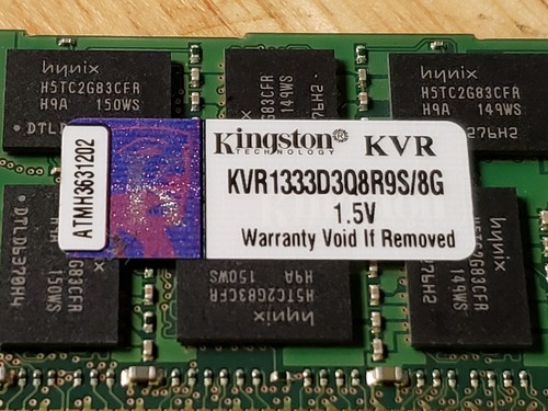 Kingston KVR133D3Q8R9S/8G Sever Memory Card 8G 1.5V