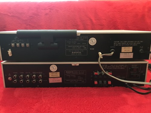 Sanyo JT 250 AM/FM Stero Tuner & JA 350 Amplifier Made In Japan