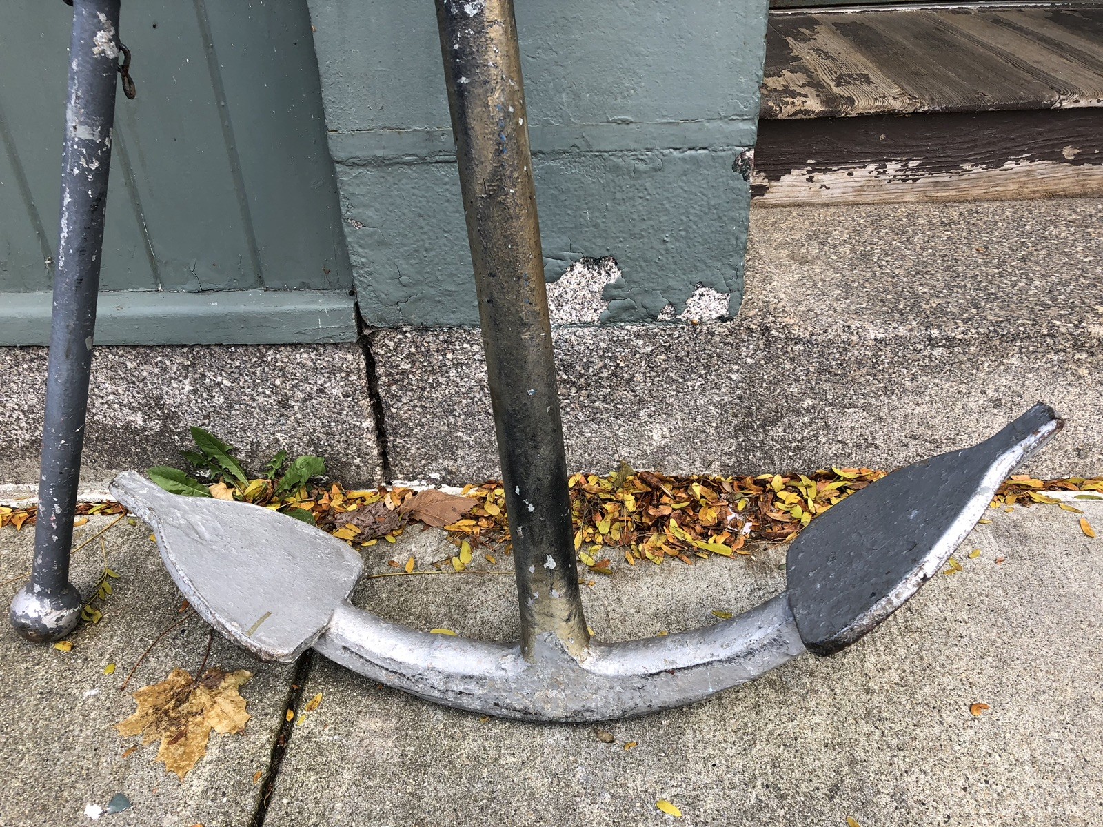 Antique 1940s vintage Large 4 Foot IRON Ship Boat Yacht ANCHOR 32” Wide Maritime