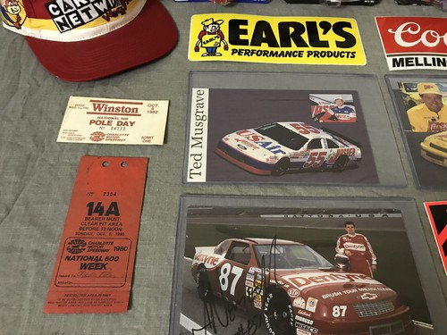 25 Old Vintage Patches Racing Nascar Decal Sticker Postcard Diecast Hat Lot #1