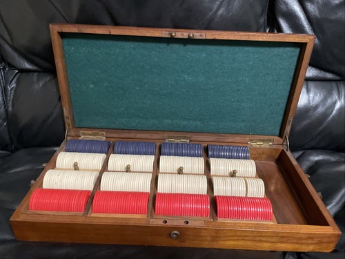 Vintage, Antique Poker Chips with Case NO KEY | eBay