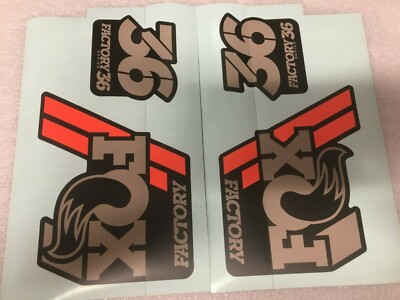 FOX 36 Factory Series Fork Orange and Tan Left & Right Decal Set 36mm Stickers