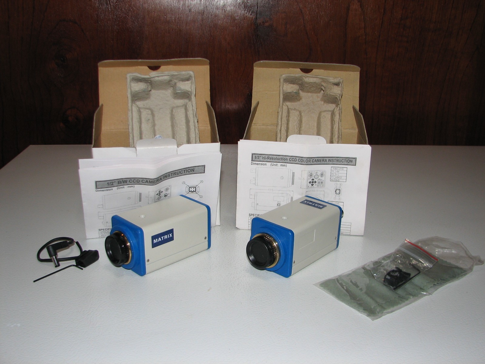 Polaris/Matrix Starlight CCD Telescope Cameras. 1 Colour and 1 B/W. New in Box.