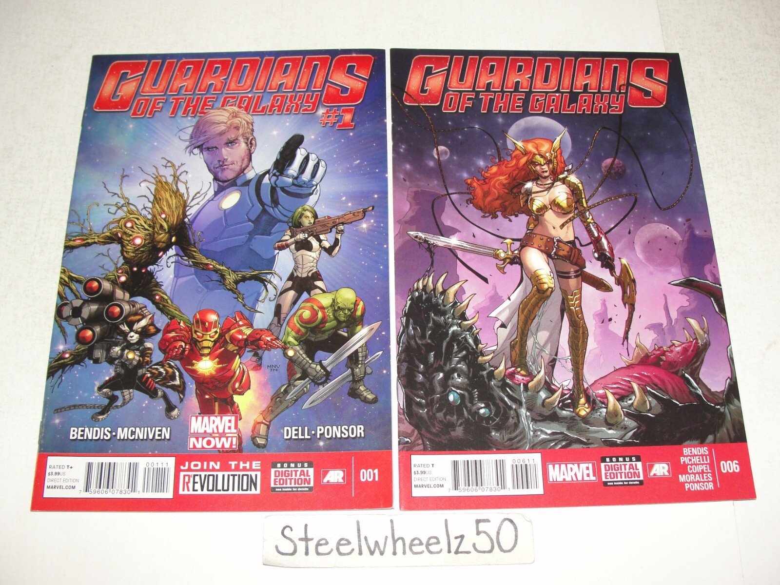 Guardians Of The Galaxy #1 & 6 Comic Lot Marvel 2013 Angela
