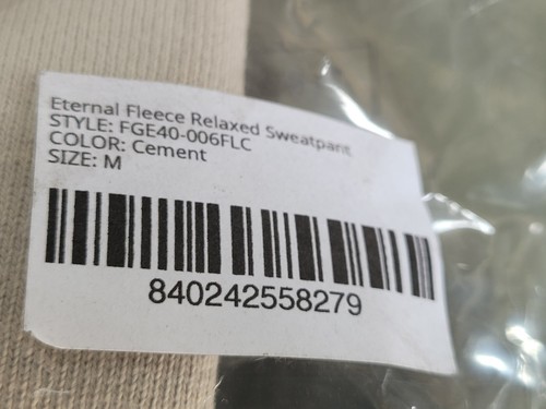 Pre-owned Fear Of God - Eternal Fleece Relaxed Sweatpant Cement Medium