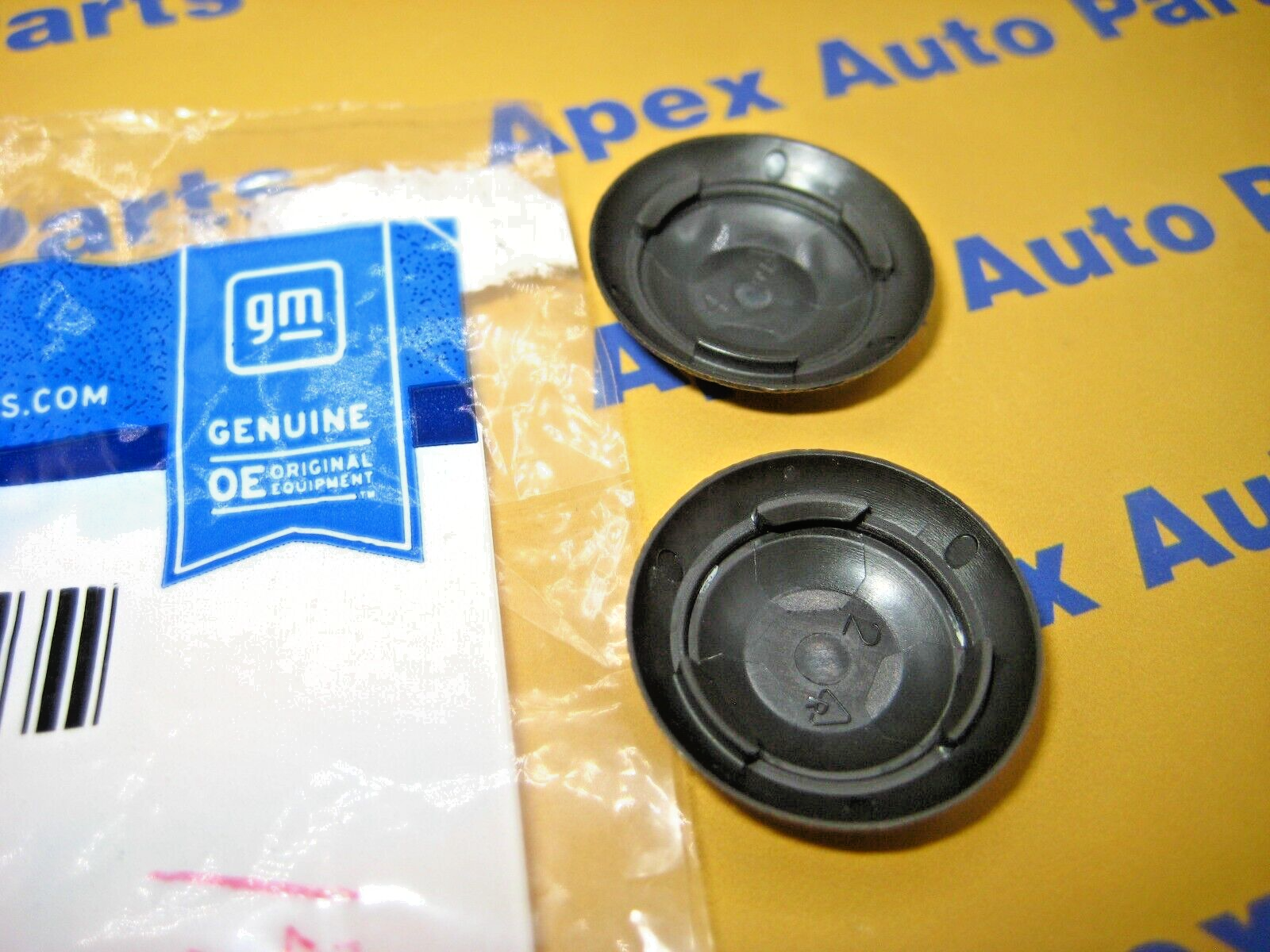 Chevy Silverado GMC Sierra Door Panel Screw Cap Covers Genuine OEM Black 2