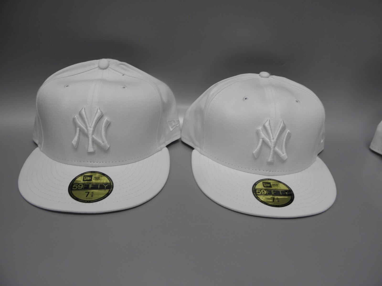 TWO NEW ERA 59FIFTY MLB NEW YORK YANKEES CAPS HATS 7-1/2 & 7 TWO NEW ERA 59FIFTY MLB NEW YORK YANKEES CAPS HATS 7-1/2 & 7