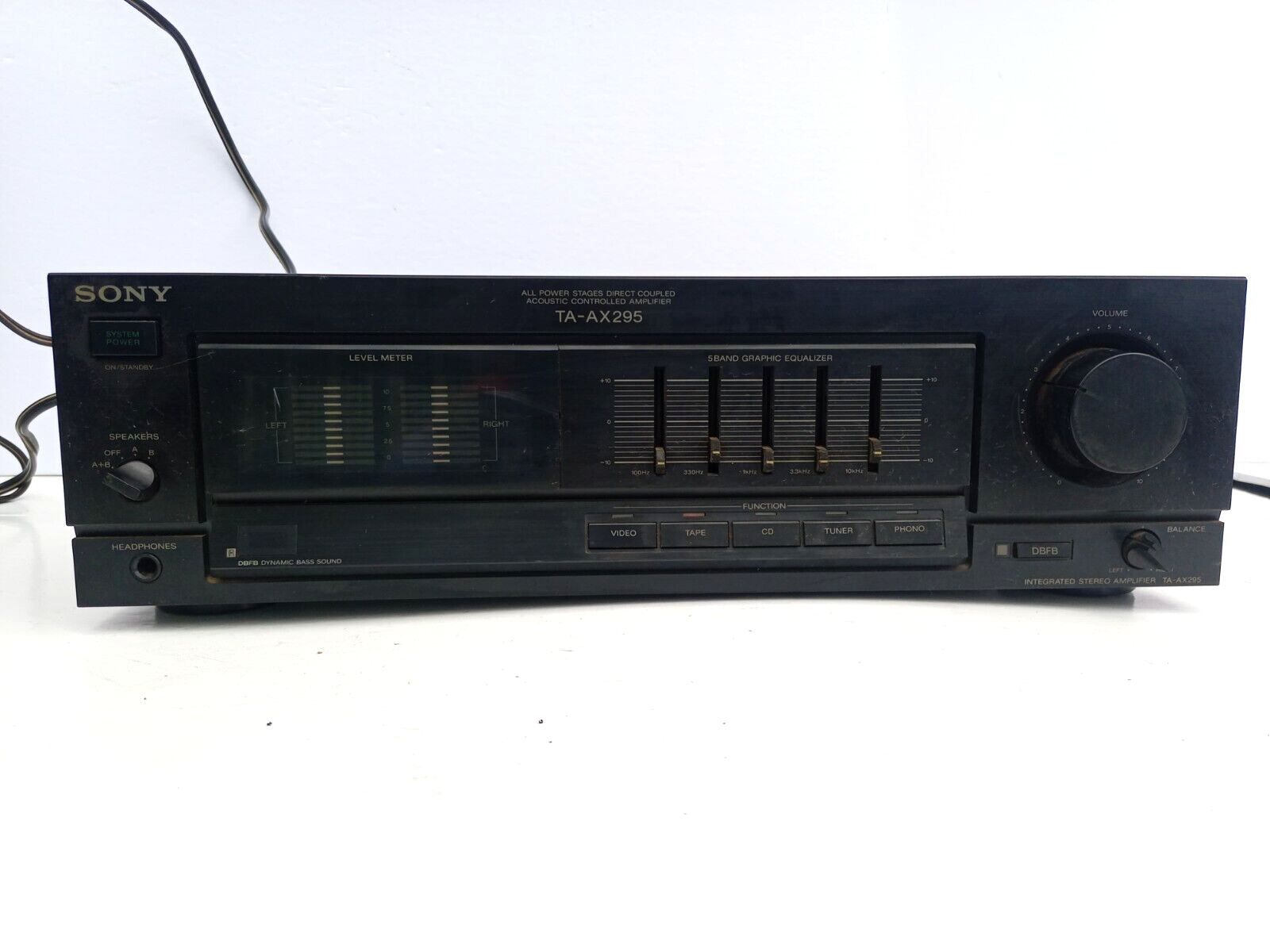 SONY TA-AX295 INTEGRATED STEREO AMPLIFIER 5 BAND EQUALIZER