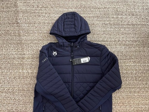 Pre-owned Greyson Rare  Yukon Hybrid Primaloft Insulated Hooded Jacket, Size Medium In Dark Navy (maltese)